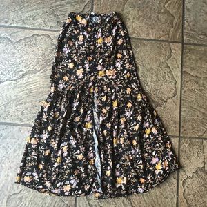 Fit and flare floral skirt